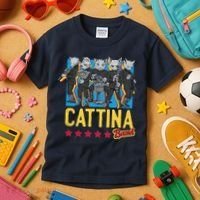 Cattina Band Funny Music Cats Kids T-Shirt thumb 3