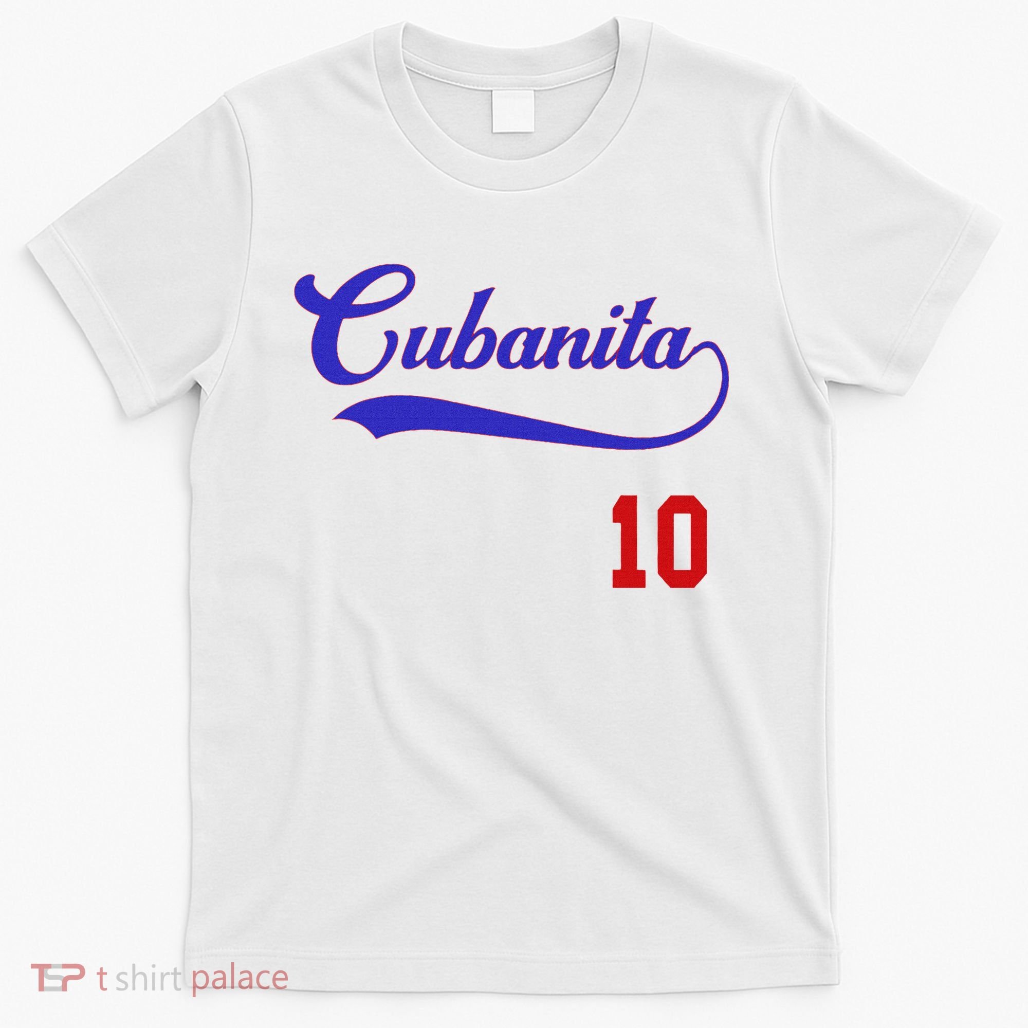 Cubanita Baseball Flag Souvenir Cubana Cuba Women Girl T-Shirt