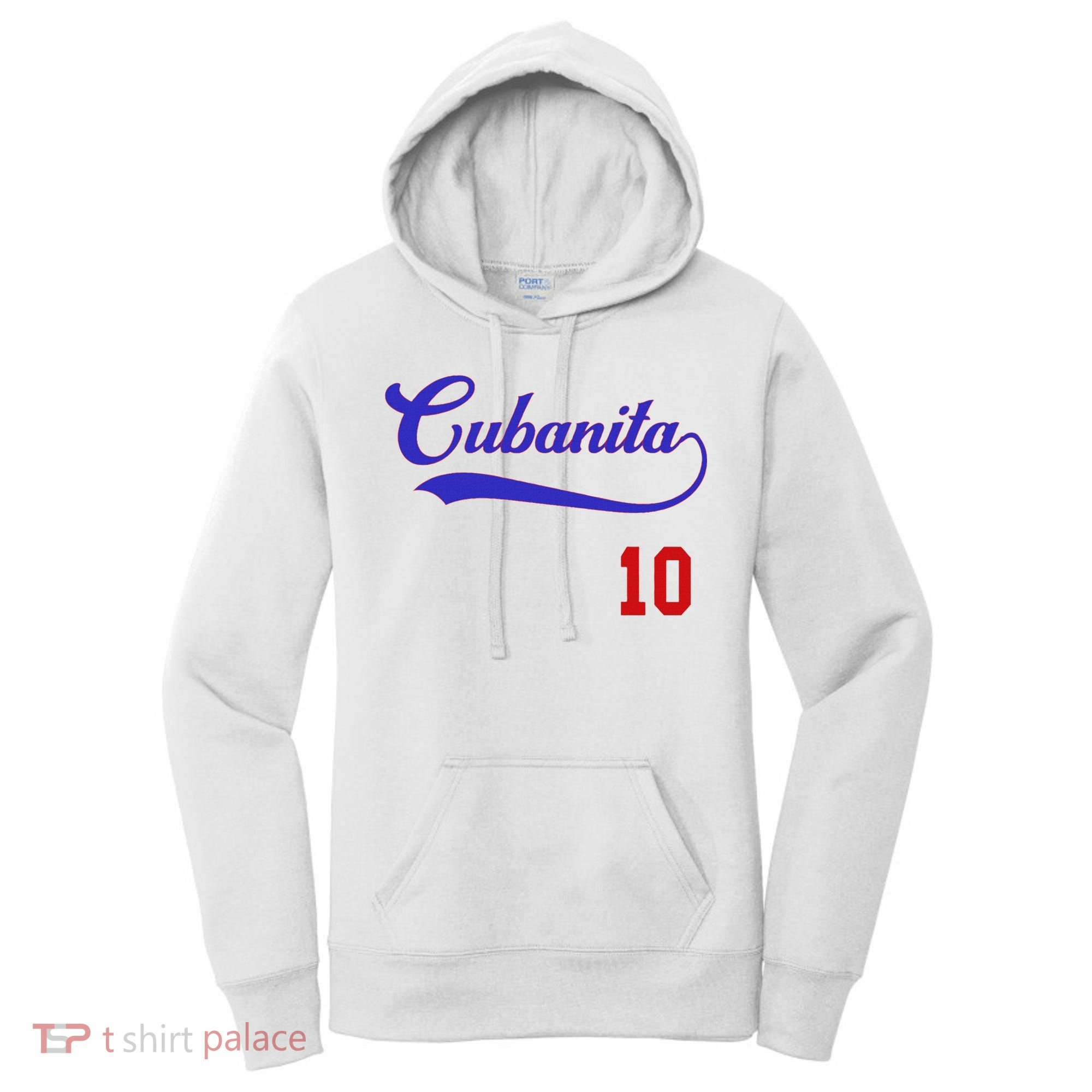 Cubanita Baseball Flag Souvenir Cubana Cuba Women Girl Women's Hoodie