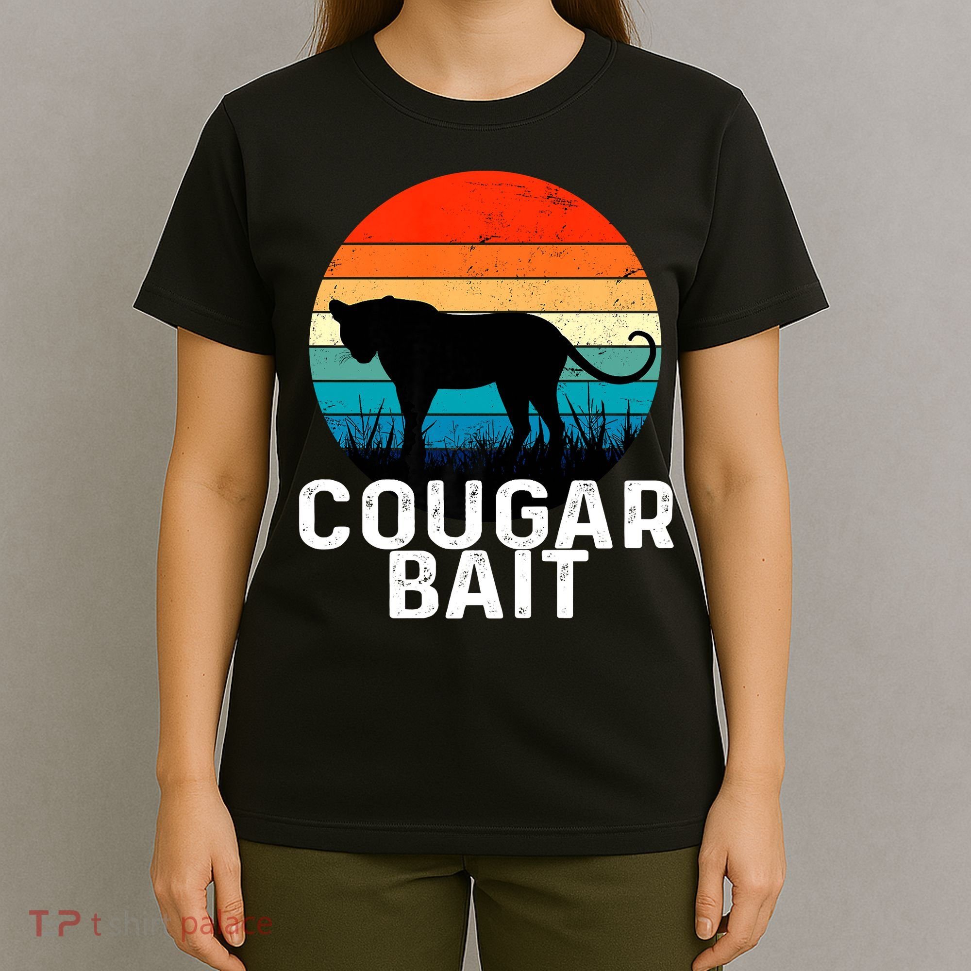 Cougar Bait Funny Dating Humor Sugar Momma Retro Animal T-Shirt