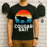 Cougar Bait Funny Dating Humor Sugar Momma Retro Animal T-Shirt thumb 6
