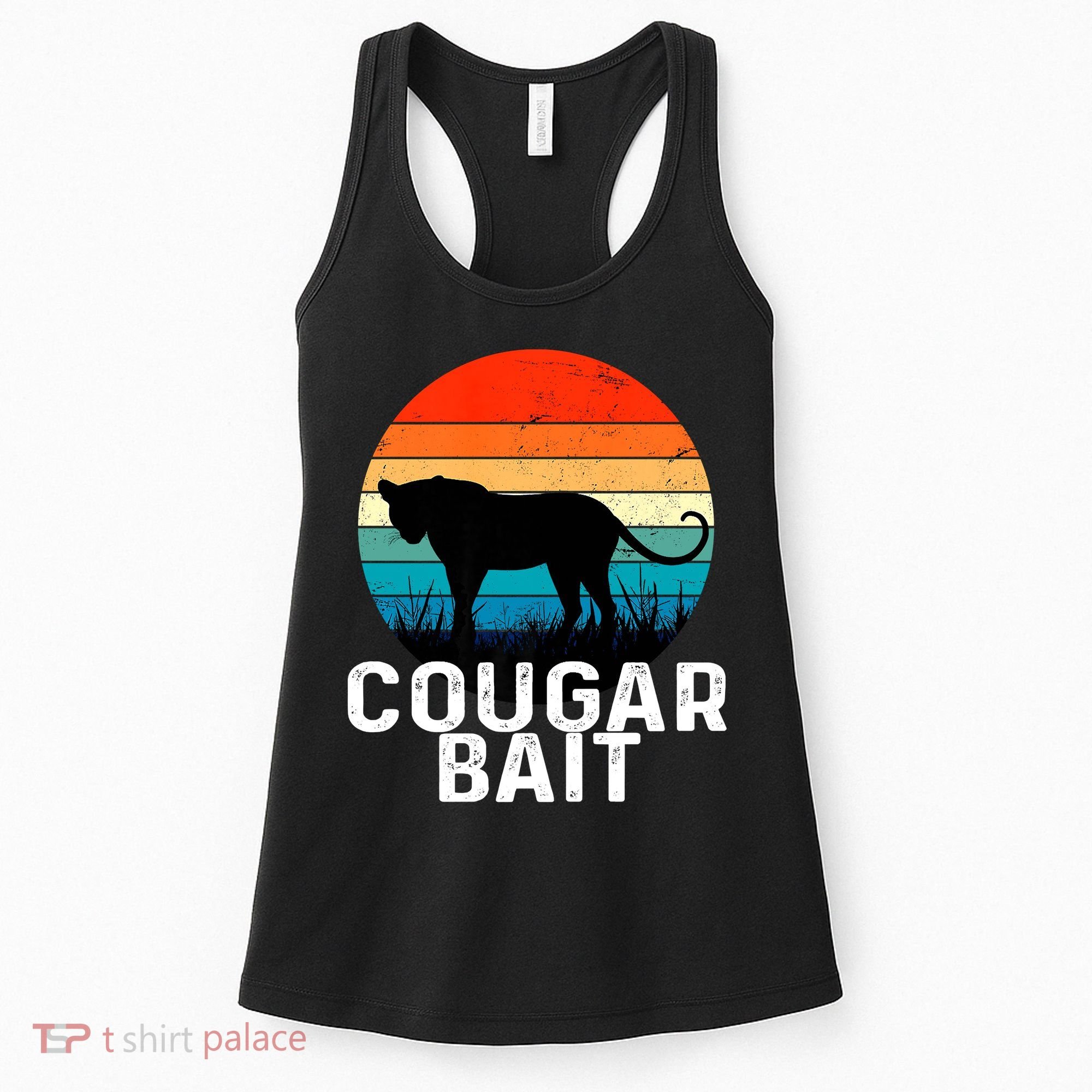 Cougar Bait Funny Dating Humor Sugar Momma Retro Animal Women's Tank Top
