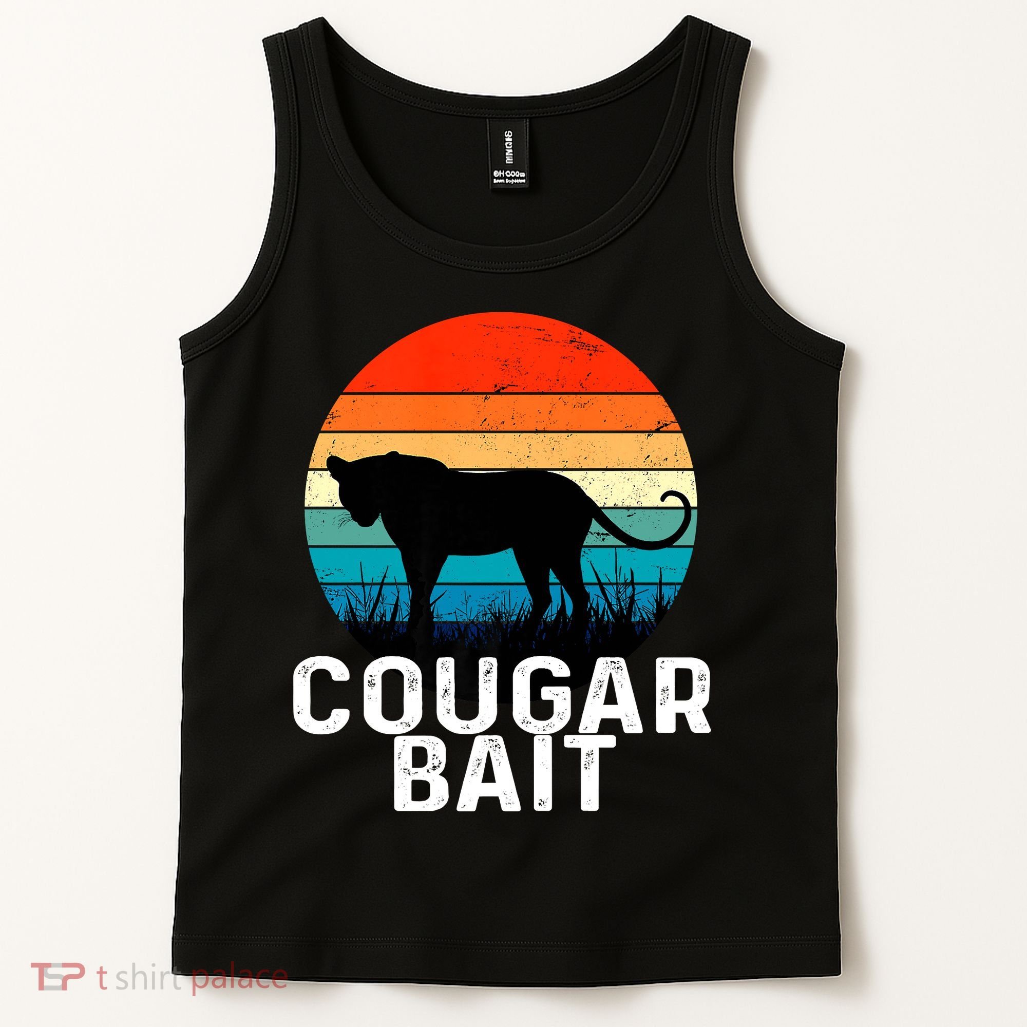 Cougar Bait Funny Dating Humor Sugar Momma Retro Animal Tank Top