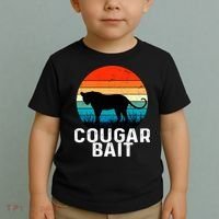 Cougar Bait Funny Dating Humor Sugar Momma Retro Animal Toddler T-Shirt thumb 2