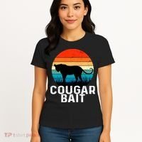 Cougar Bait Funny Dating Humor Sugar Momma Retro Animal Women's T-Shirt thumb 4