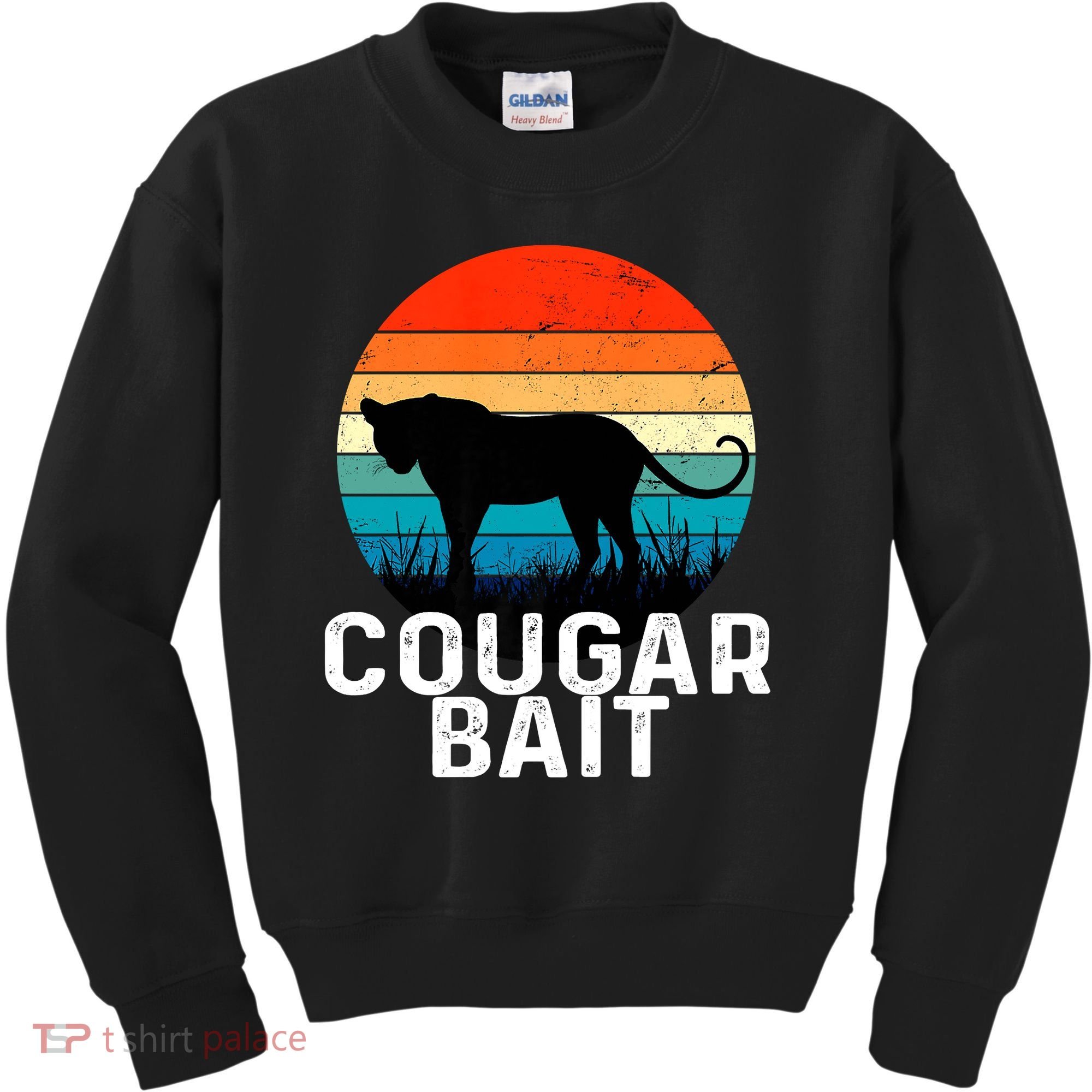 Cougar Bait Funny Dating Humor Sugar Momma Retro Animal Kids Sweatshirt