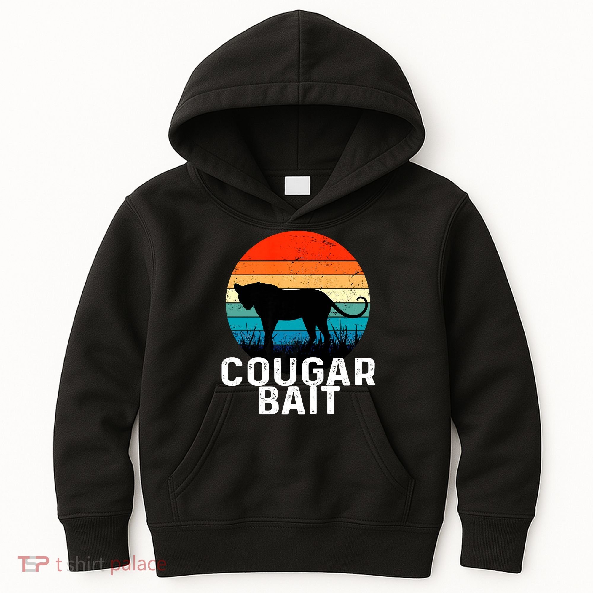 Cougar Bait Funny Dating Humor Sugar Momma Retro Animal Kids Hoodie
