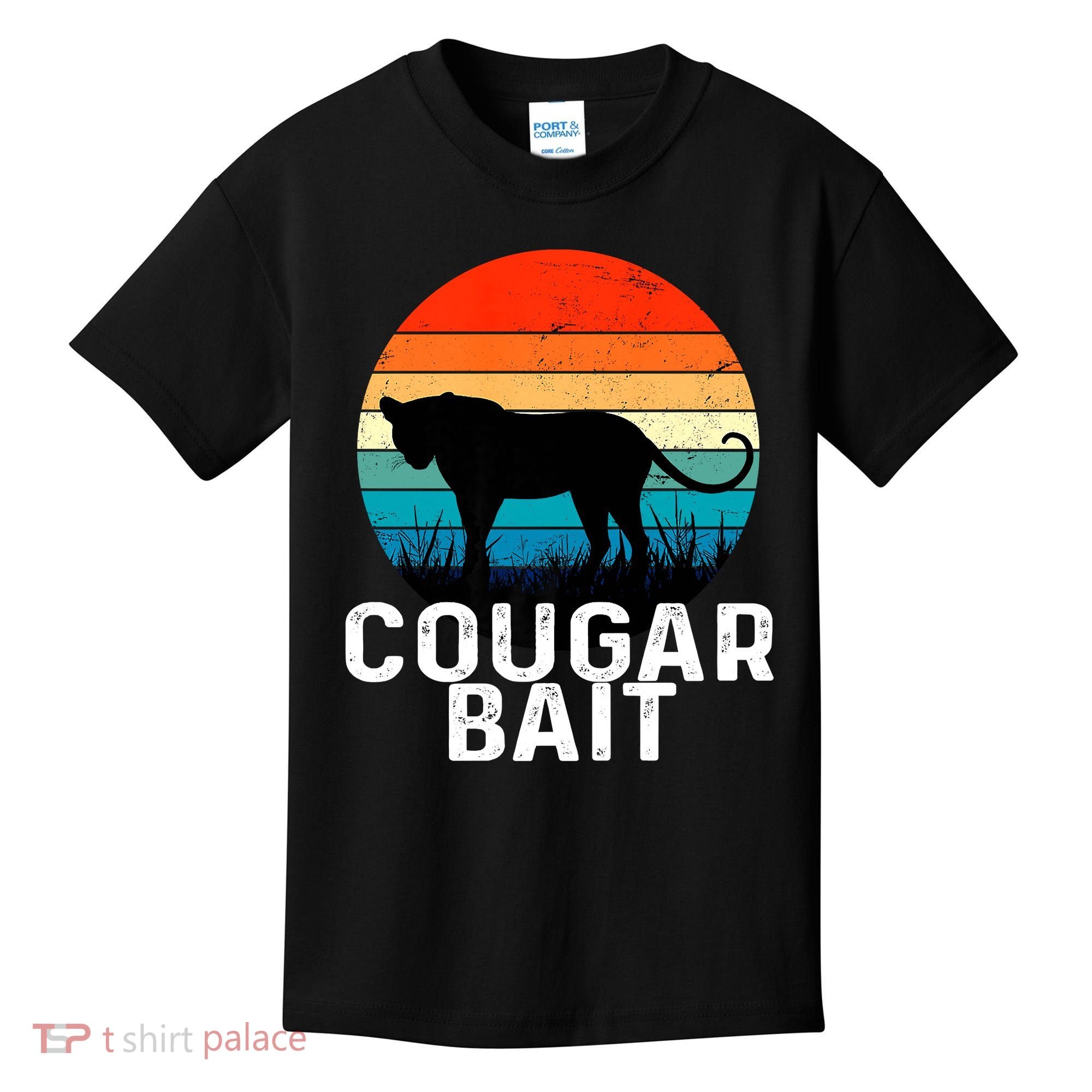 Cougar Bait Funny Dating Humor Sugar Momma Retro Animal Kids T-Shirt