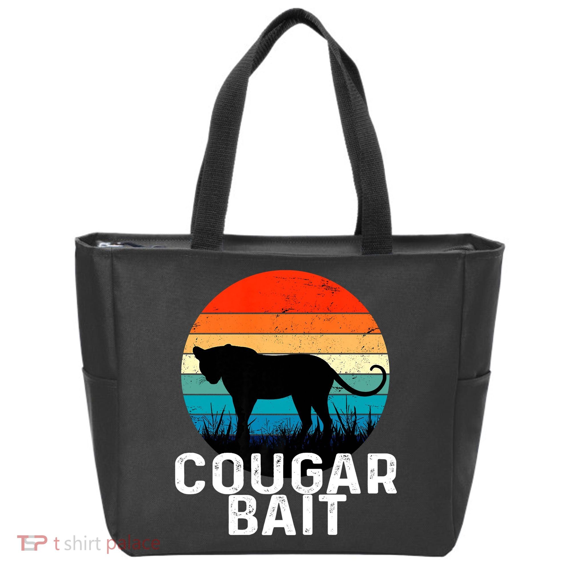 Cougar Bait Funny Dating Humor Sugar Momma Retro Animal Tote Bag