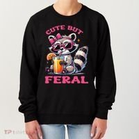 Cute But Feral Raccoon Gift Women's Sweatshirt thumb 0