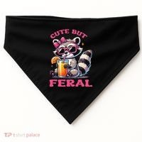 Cute But Feral Raccoon Gift USA-Made Doggie Bandana thumb 0
