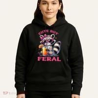 Cute But Feral Raccoon Gift Hoodie thumb 5