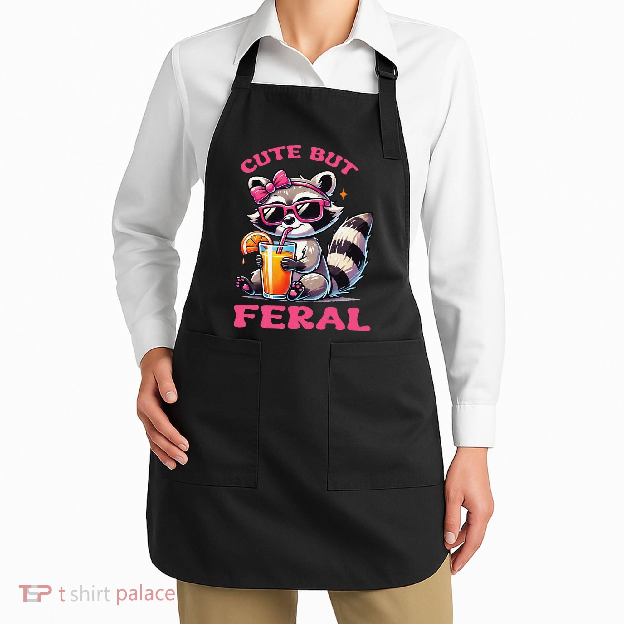 Cute But Feral Raccoon Gift Apron