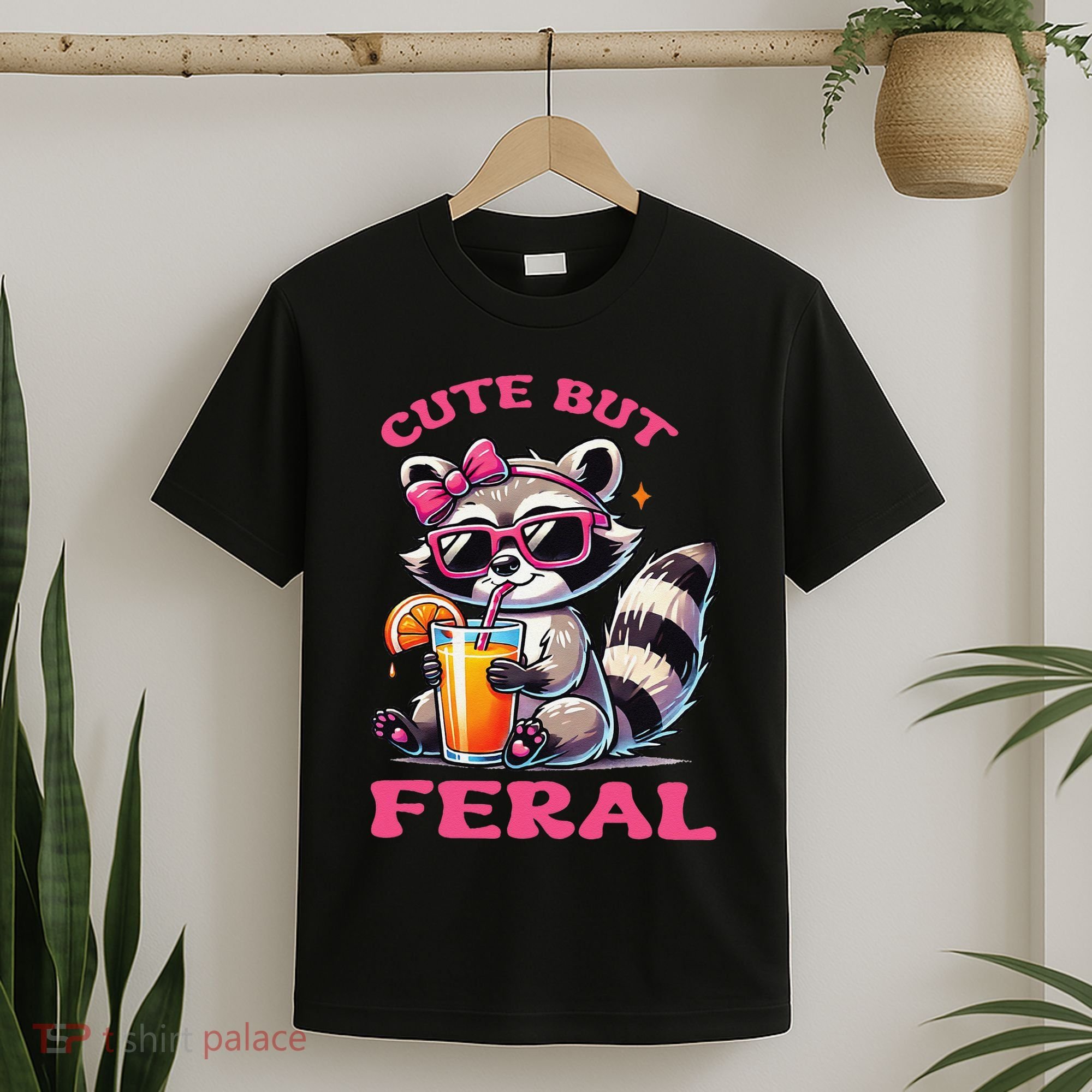 Cute But Feral Raccoon Gift T-Shirt