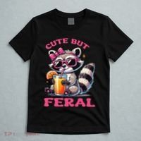 Cute But Feral Raccoon Gift T-Shirt thumb 5