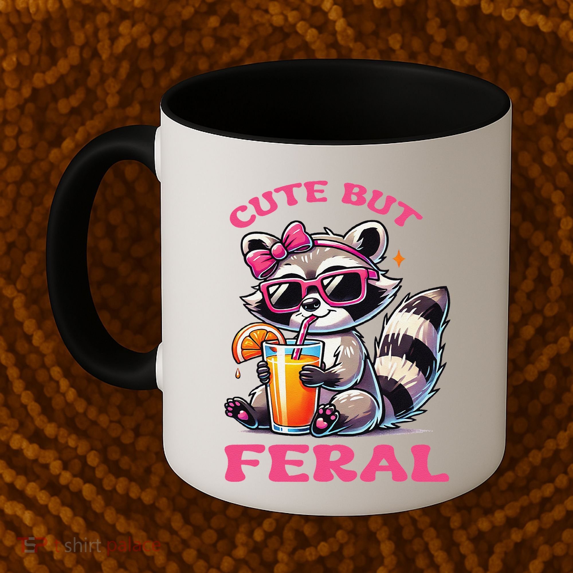 Cute But Feral Raccoon Gift Coffee Mug