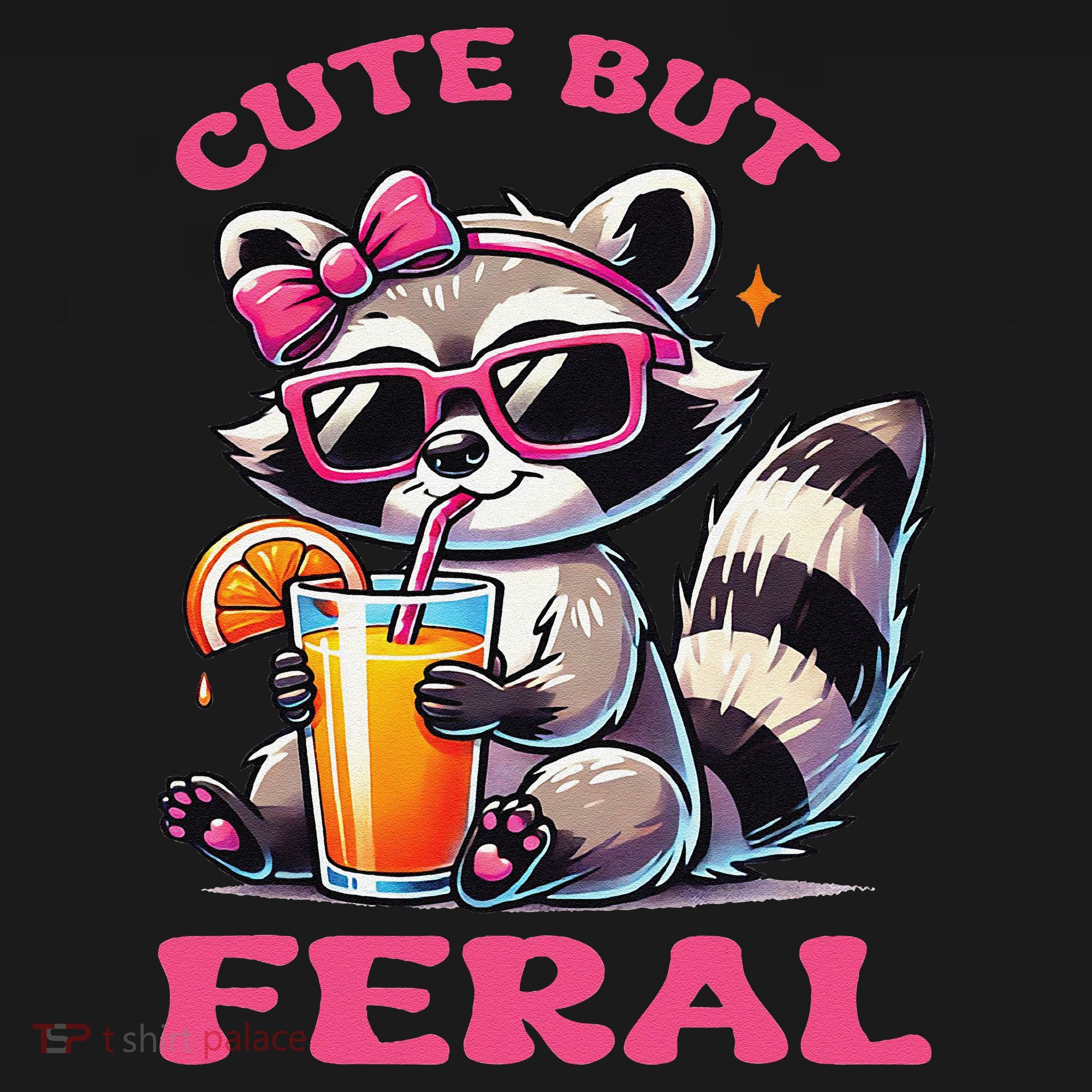 Cute But Feral Raccoon Gift Women's Hoodie
