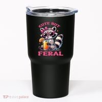 Cute But Feral Raccoon Gift Tumbler thumb 0