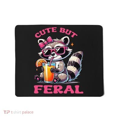 Cute But Feral Raccoon Gift Mousepad