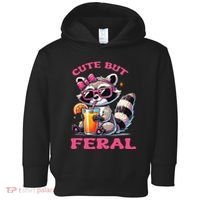 Cute But Feral Raccoon Gift Toddler Hoodie thumb 0