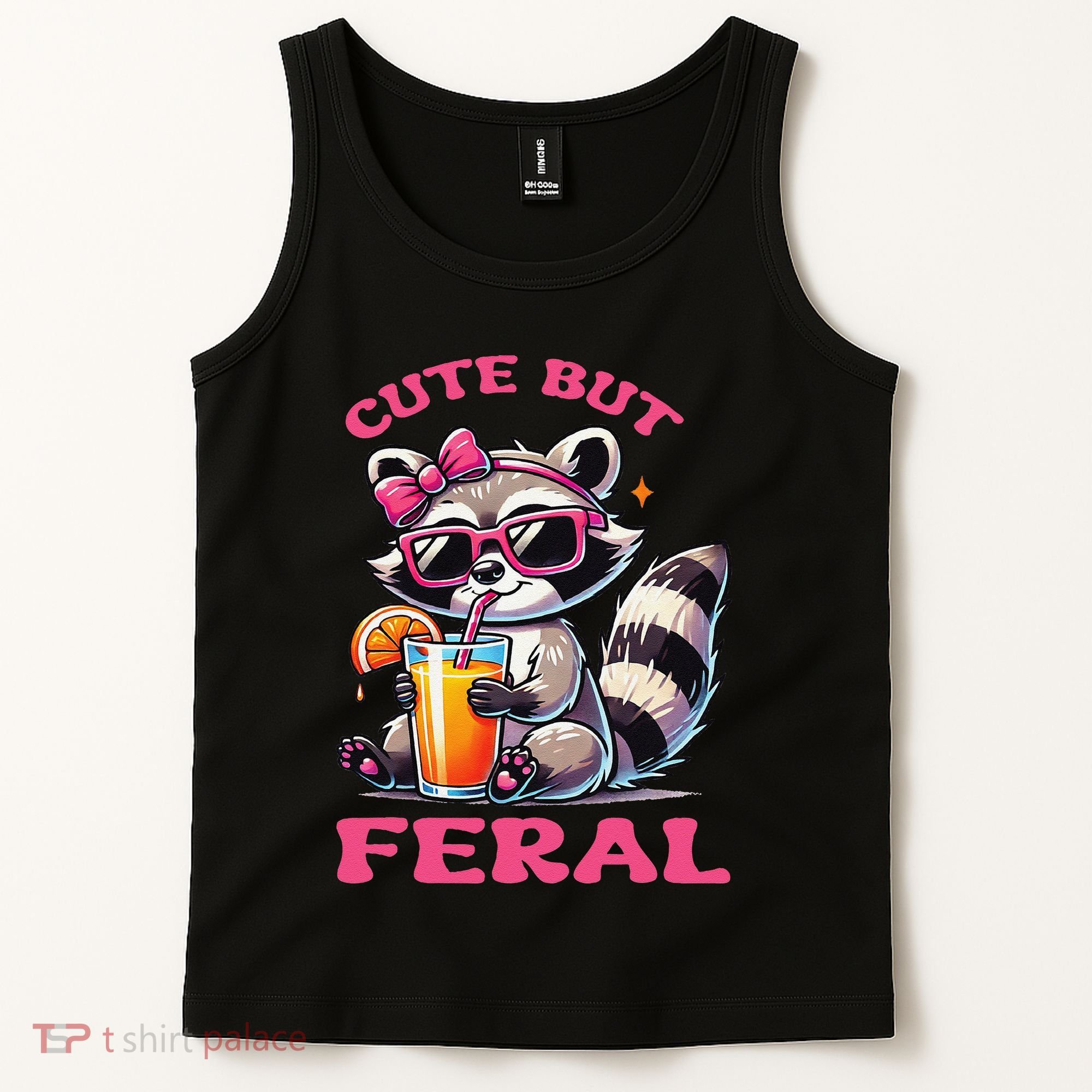 Cute But Feral Raccoon Gift Tank Top