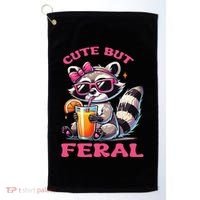 Cute But Feral Raccoon Gift Golf Towel thumb 0