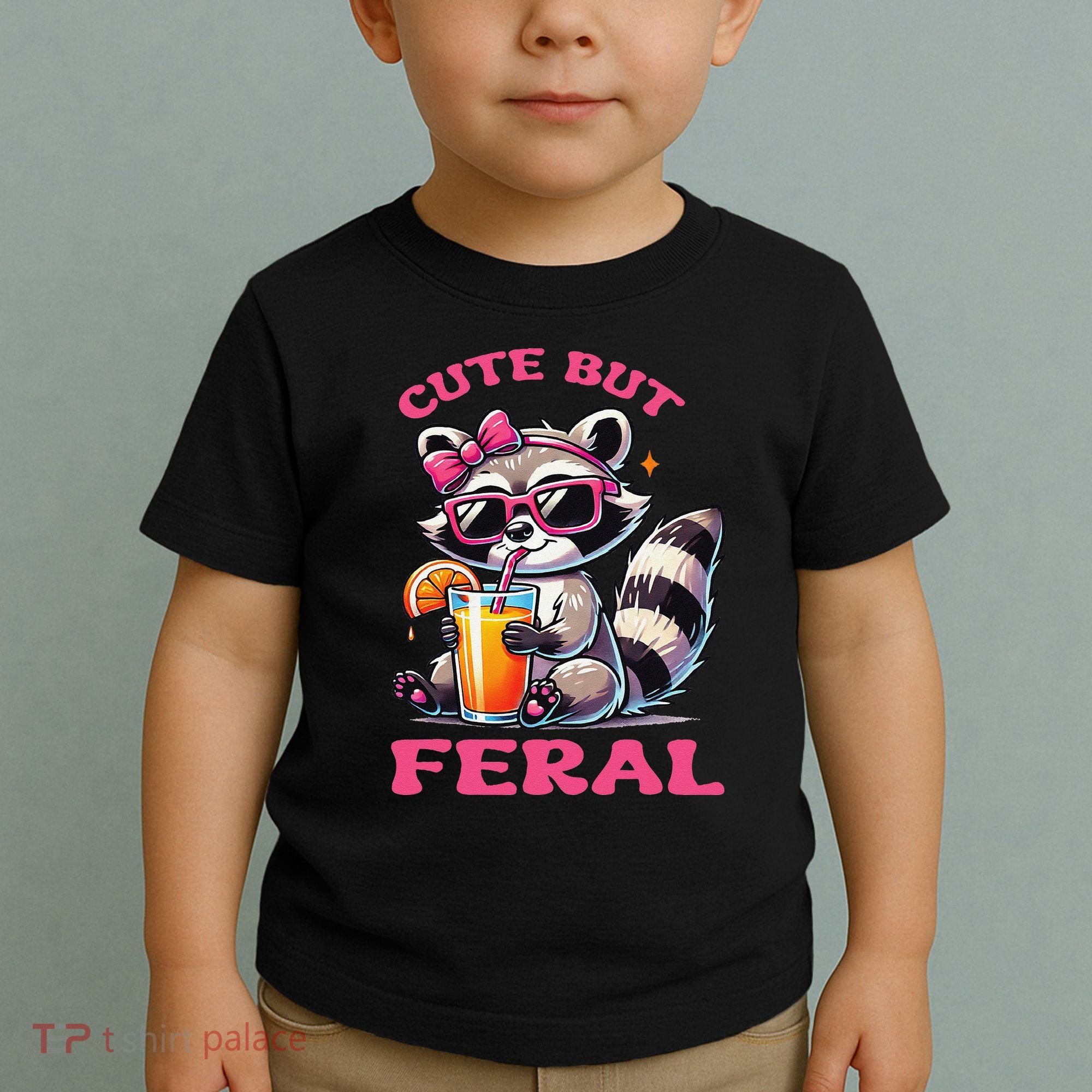 Cute But Feral Raccoon Gift Toddler T-Shirt