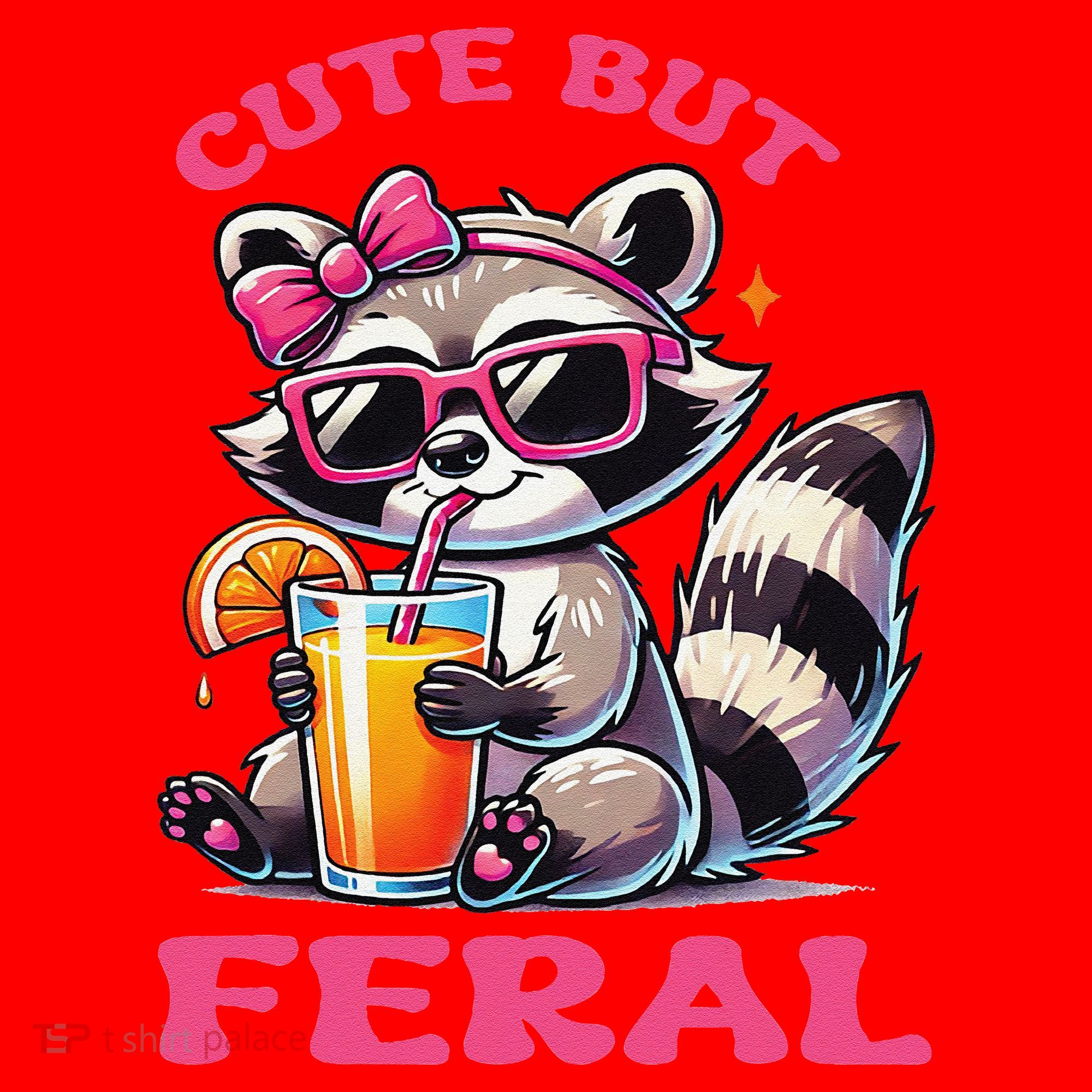 Cute But Feral Raccoon Gift Santa Hat