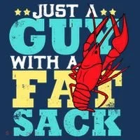 Crawfish Boil Funny Just A Guy With A Fat Sack Crawfish Hoodie thumb 2