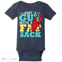 Crawfish Boil Funny Just A Guy With A Fat Sack Crawfish Baby Bodysuit thumb 0
