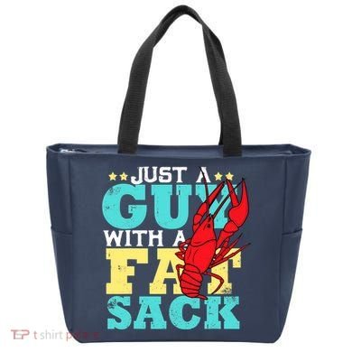 Crawfish Boil Funny Just A Guy With A Fat Sack Crawfish Tote Bag