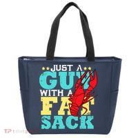Crawfish Boil Funny Just A Guy With A Fat Sack Crawfish Tote Bag thumb 0