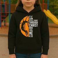 Cool Basketball For Sport Game Basketball Player Kids Hoodie thumb 3