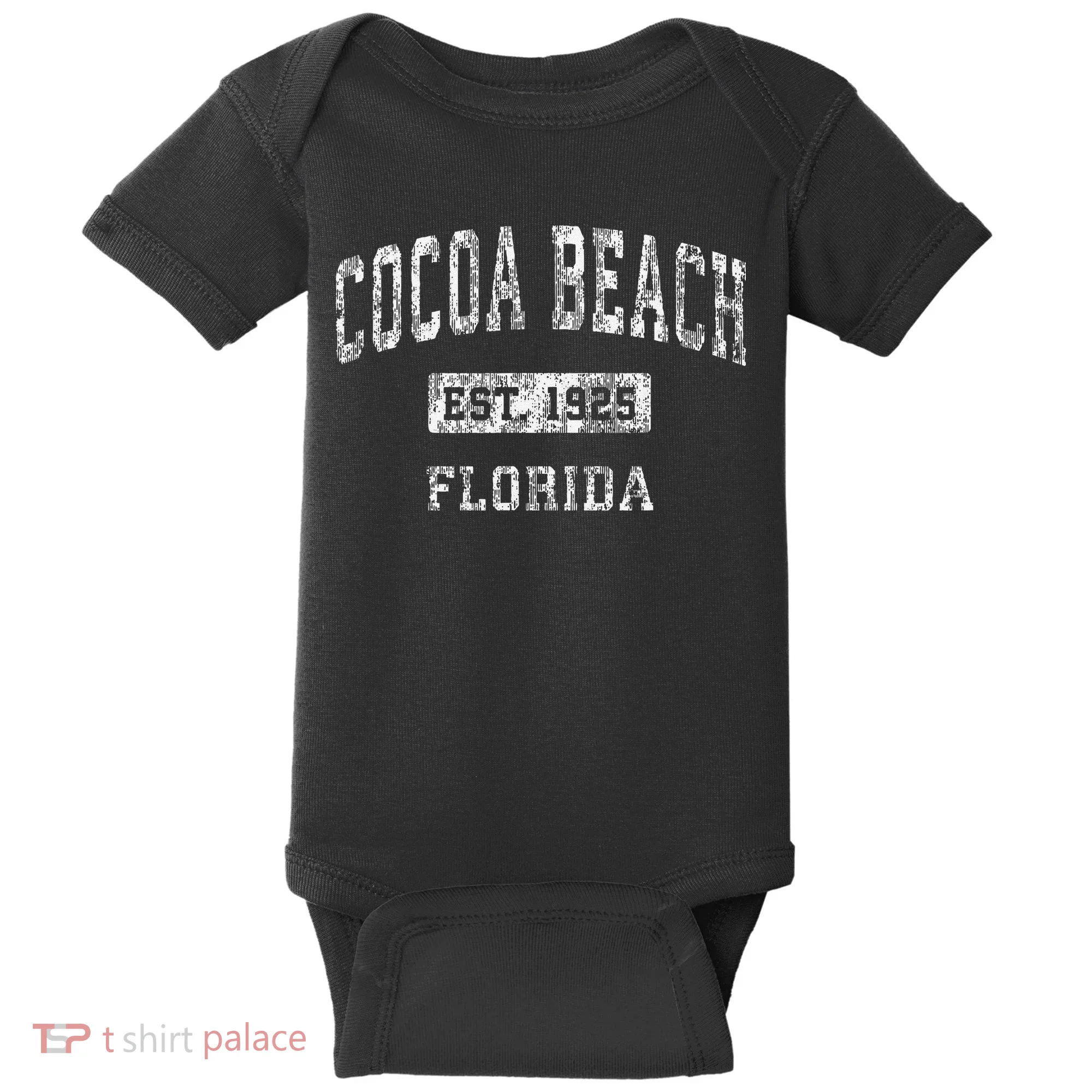Cocoa Beach Florida Fl Vintage Established Baby Bodysuit