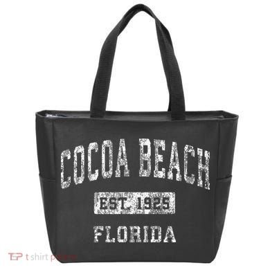 Cocoa Beach Florida Fl Vintage Established Tote Bag