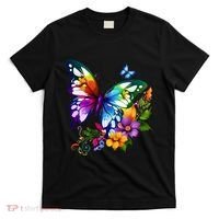 Colorful Butterfly Floral T-Shirt thumb 0