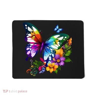 Colorful Butterfly Floral Mousepad