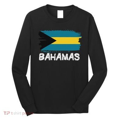 Cool Bahamas Flag Long Sleeve Shirt