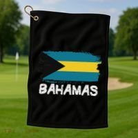 Cool Bahamas Flag Golf Towel thumb 1