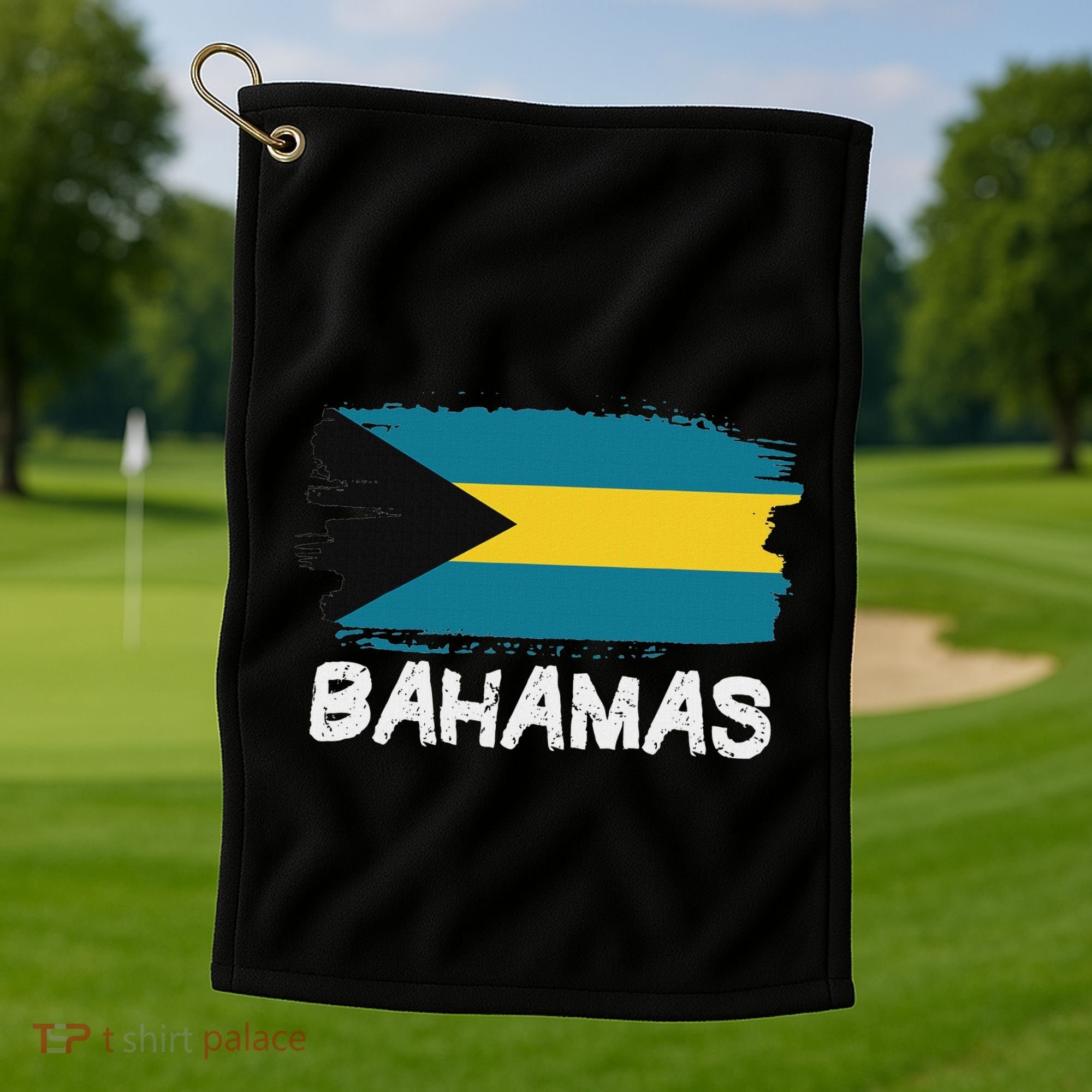 Cool Bahamas Flag Golf Towel
