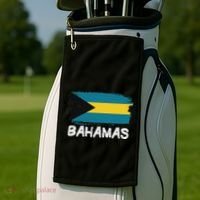 Cool Bahamas Flag Golf Towel thumb 2
