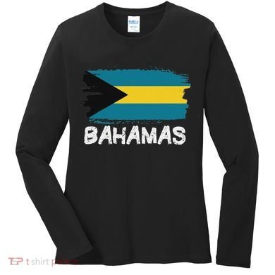 Cool Bahamas Flag Women's Long Sleeve Shirt
