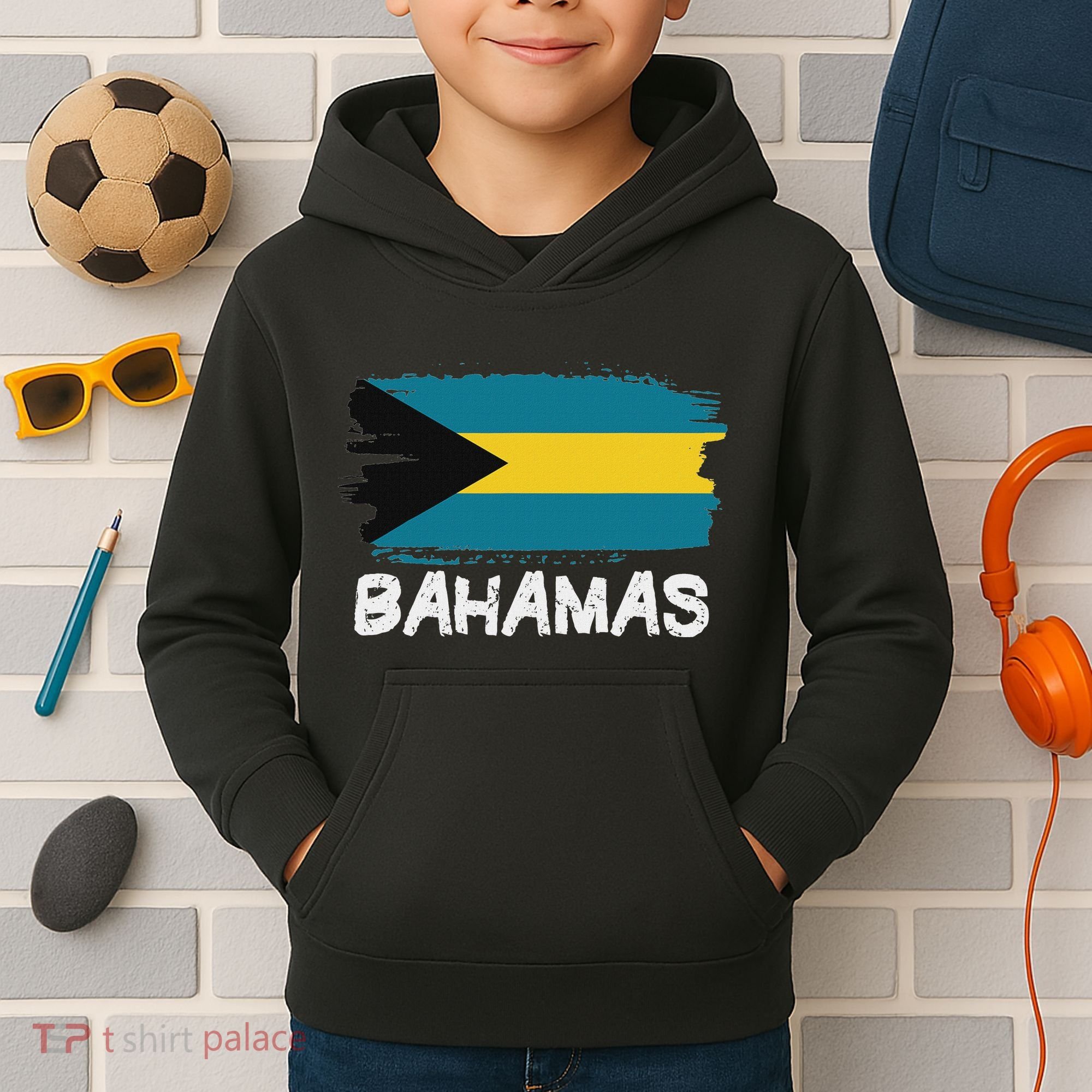 Cool Bahamas Flag Kids Hoodie