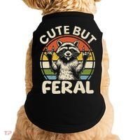 Cute But Feral Funny Raccoon Doggie Tank thumb 0