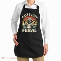 Cute But Feral Funny Raccoon Apron thumb 2