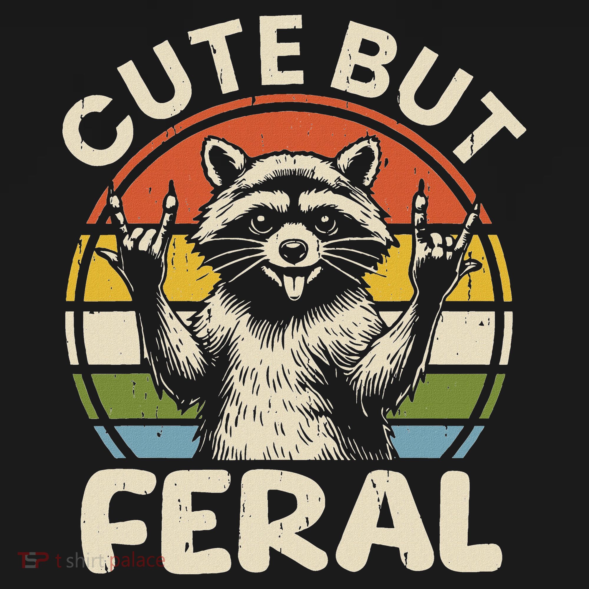 Cute But Feral Funny Raccoon Visor