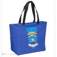 Cops Because Firefighters Need Heroes Too Great Gift Tote Bag thumb 2