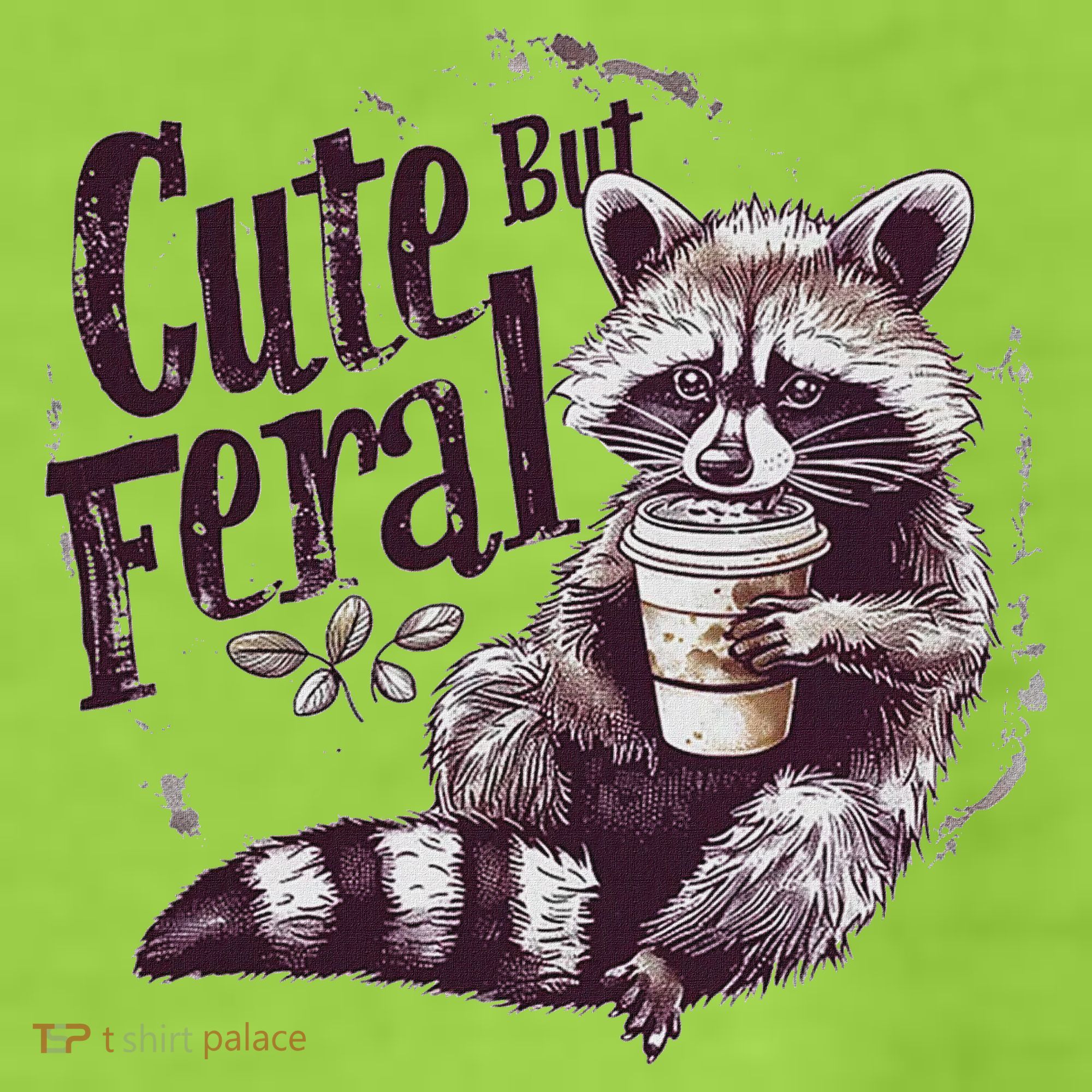 Cute But Feral Funny Raccoon Adult Drive Performance Visor