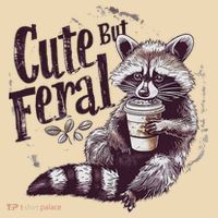 Cute But Feral Funny Raccoon Tote Bag thumb 4