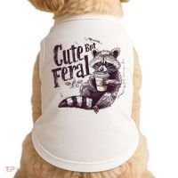Cute But Feral Funny Raccoon Doggie Tank thumb 0